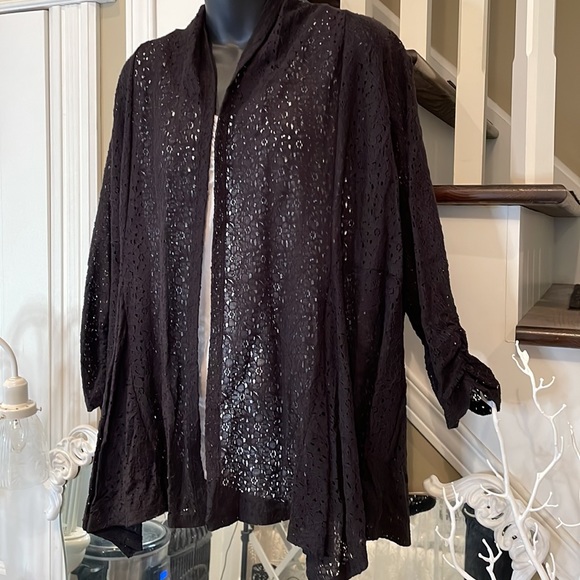 Style & Co. Eyelet Lace Blazer, Gathered at Sleeves, Fabulous Front Details - Picture 10 of 11